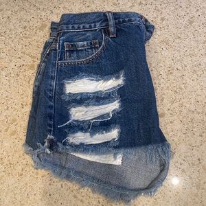KanCan Signature Ultra High Rise Jean Shorts